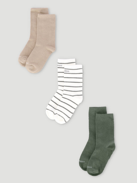 3 Pack Boys Plain Cotton Sock