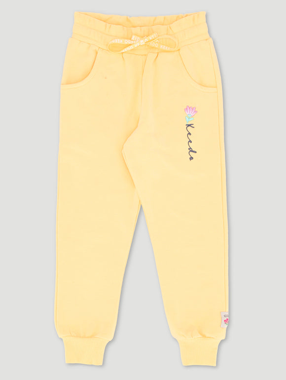 Girls Embroidered Paperbag Jogger