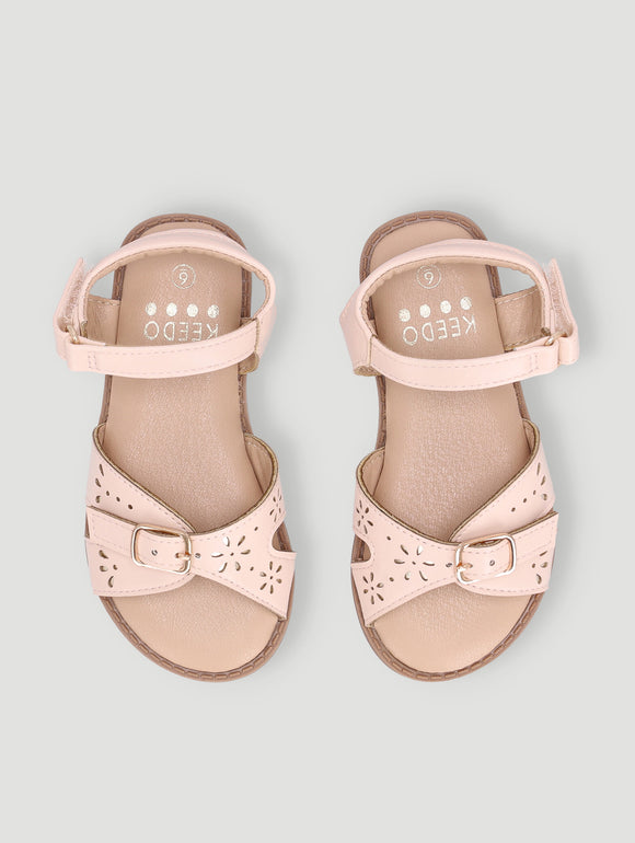 Girls Flower Cutout Sandal