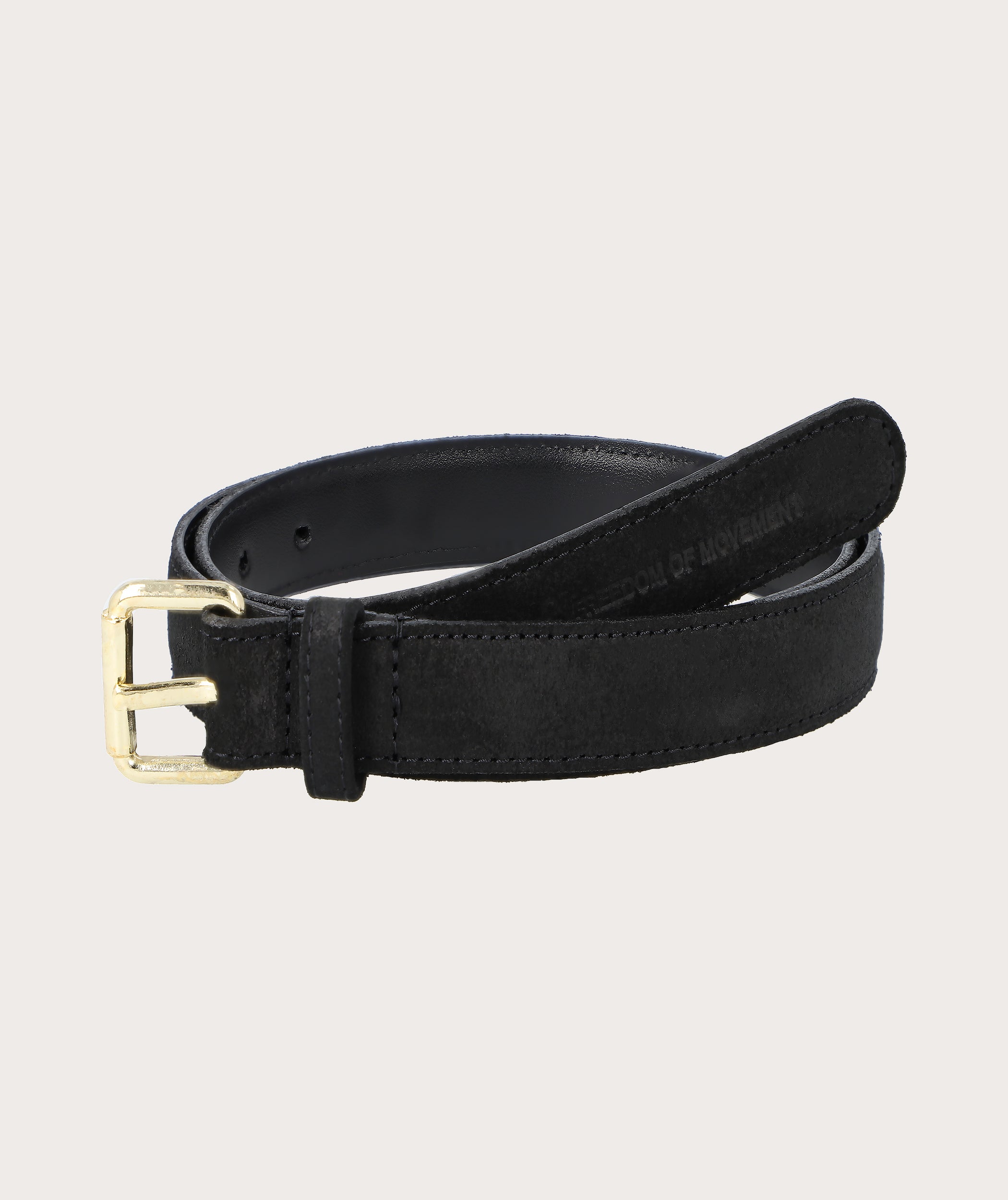 Ladies Belt - Black Suede
