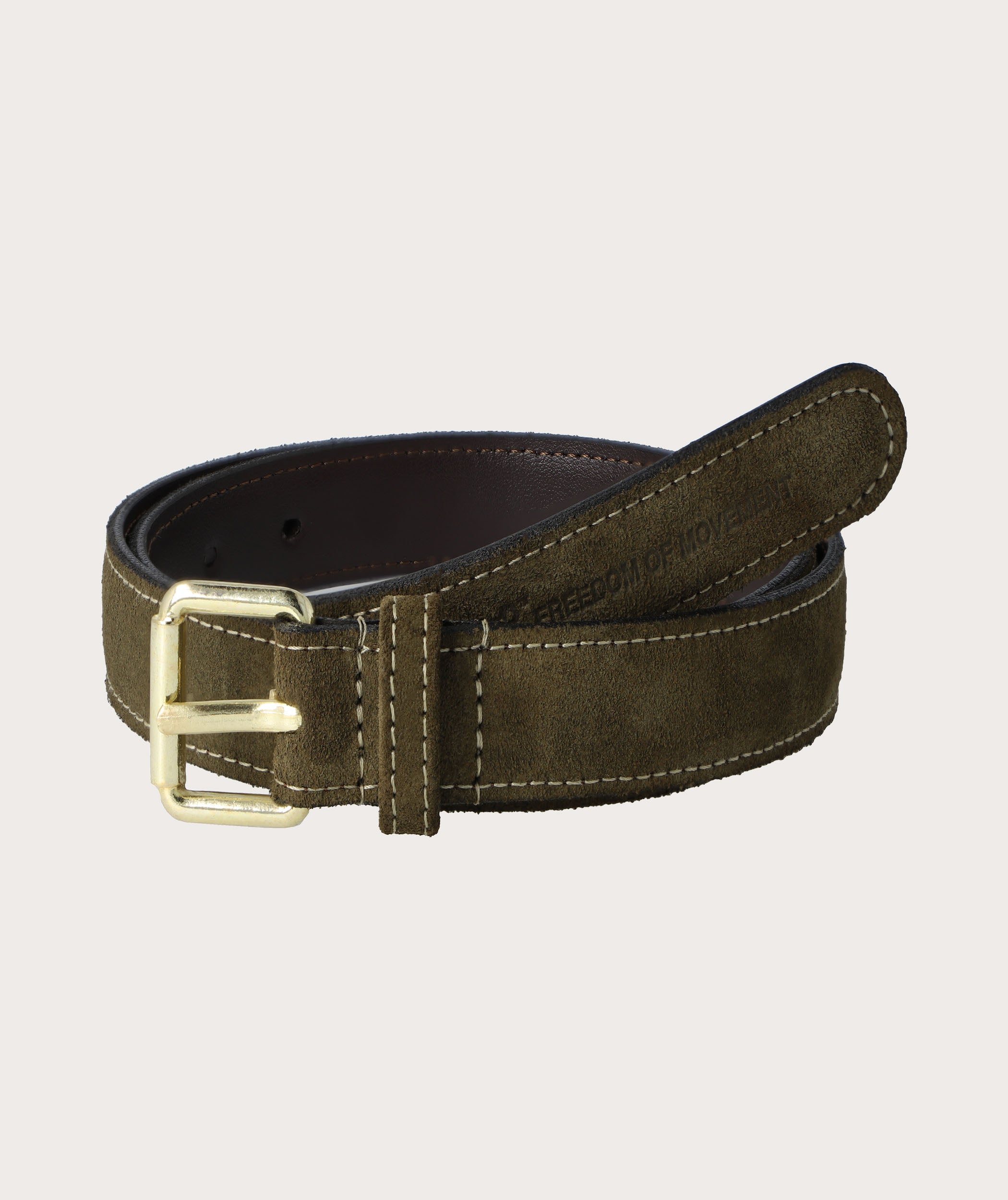 Ladies Belt Field - Green Suede
