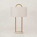 Blaire Table Lamp with Linen Shade – Brass