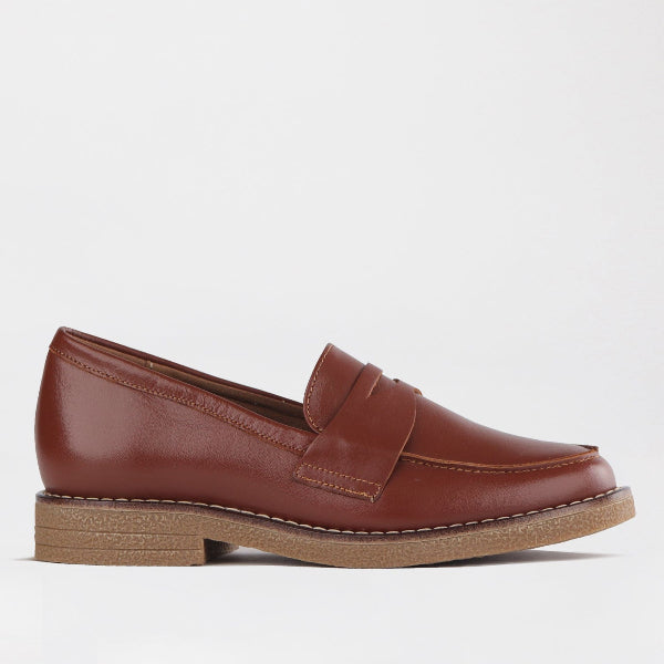 Mary Jane Suede Flat In Brown - 13159
