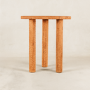 Chiselled Side Table – Brown