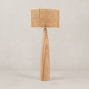 Baobab Table Lamp with Rattan Webbing Shade – Blonde