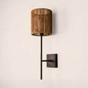 Bongo Wall Light with Jute Shade – Black