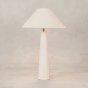 Mitaria Table Lamp with Linen Shade – White