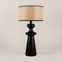 Leonardo Table Lamp Linen Shade – Black