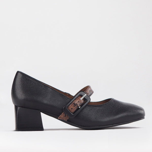 Mary Jane Suede Flat In Brown - 13142