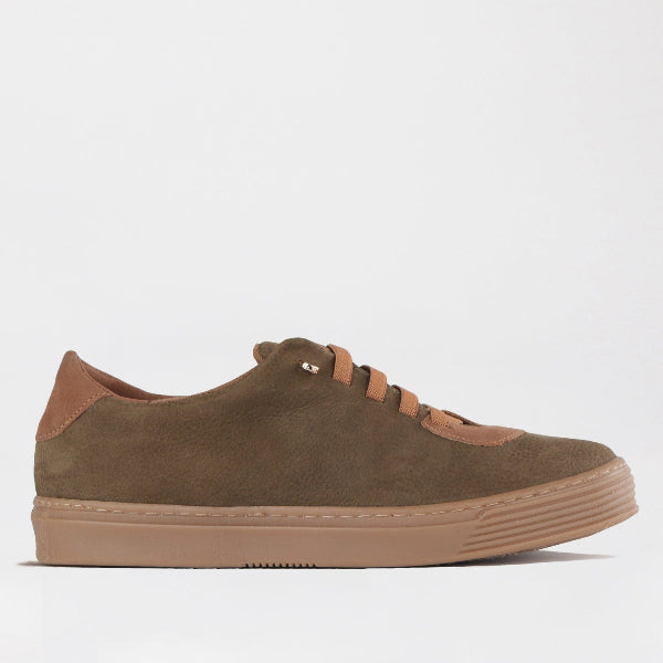 Mary Jane Suede Flat In Brown - 13147