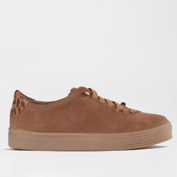 Mary Jane Suede Flat In Brown - 13149