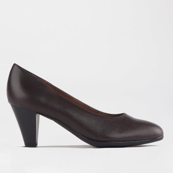 Mary Jane Suede Flat In Brown - 13106