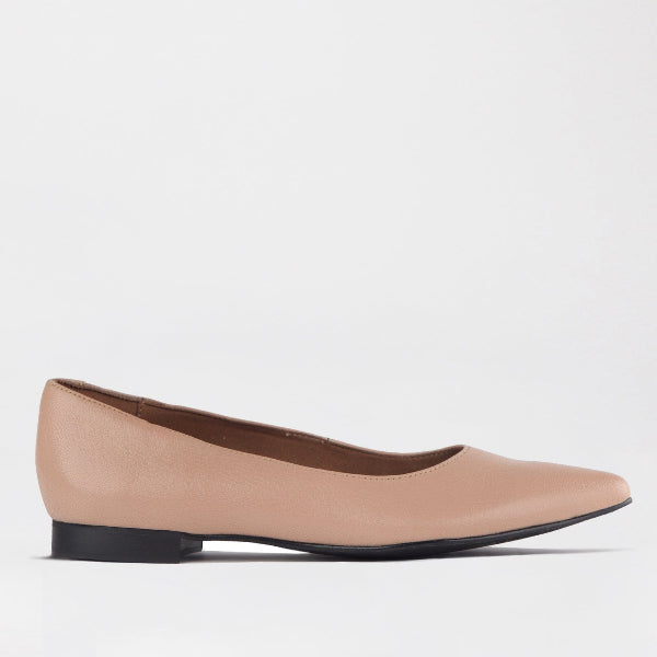 Mary Jane Suede Flat In Brown - 13152