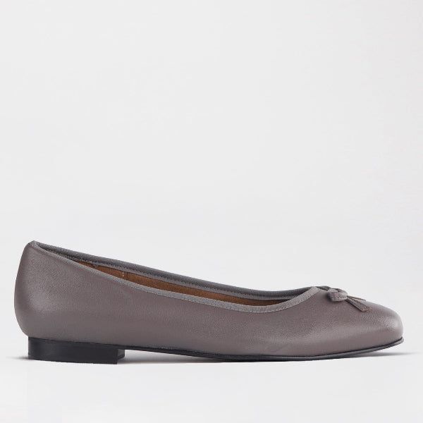 Mary Jane Suede Flat In Brown - 13014