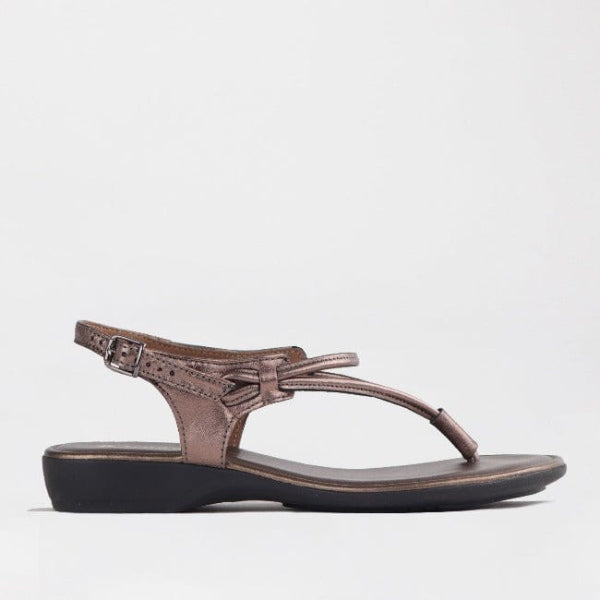 Mary Jane Suede Flat In Brown - 13114