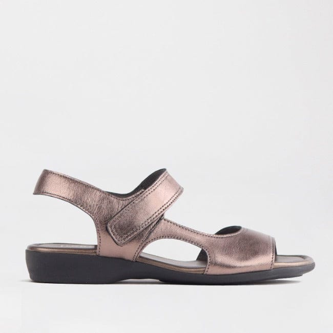 Mary Jane Suede Flat In Brown - 13127
