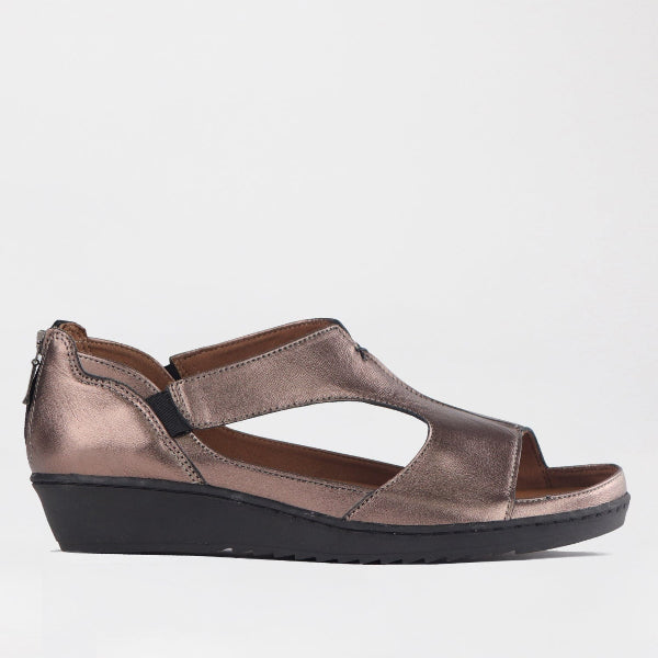 Mary Jane Suede Flat In Brown - 12989