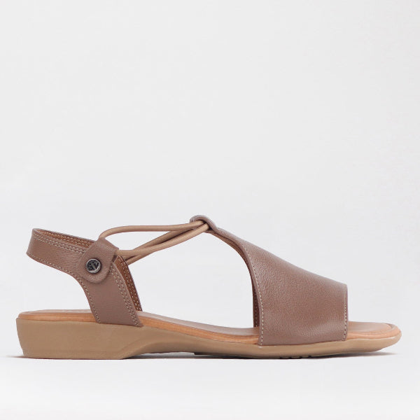 Mary Jane Suede Flat In Brown - 13085