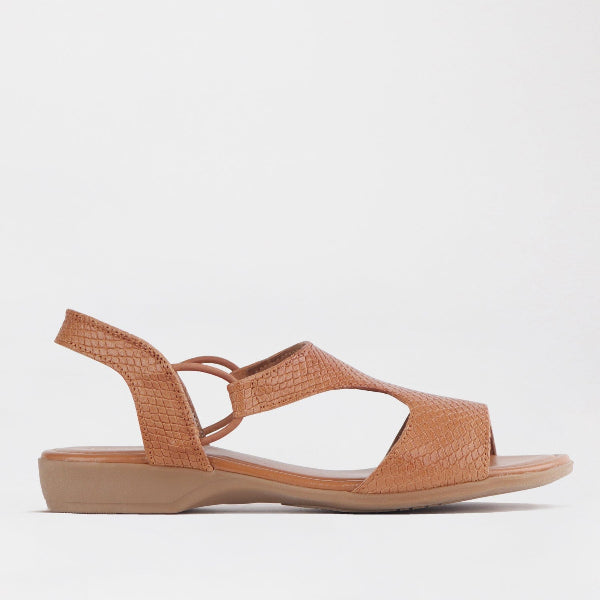 Mary Jane Suede Flat In Brown - 13069