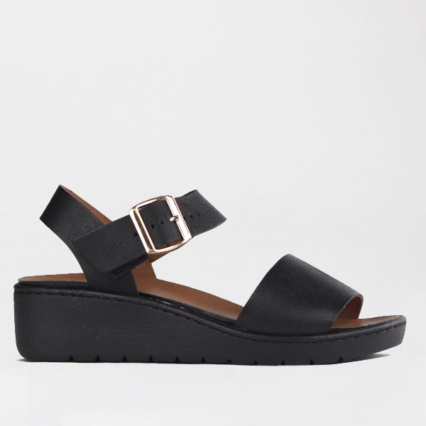 Mary Jane Suede Flat In Brown - 13073
