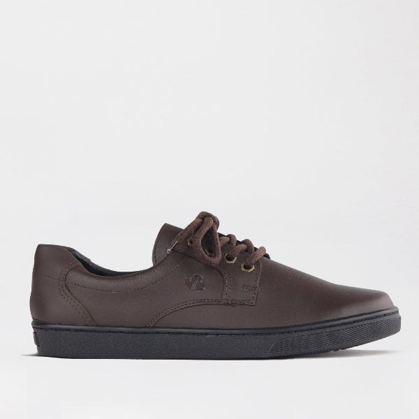 Boys Lace-Up School Shoe In Brown - 11422