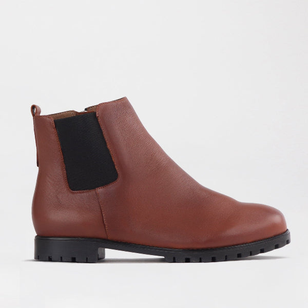 Mary Jane Suede Flat In Brown - 13083
