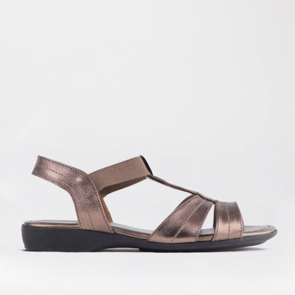 Mary Jane Suede Flat In Brown - 13095