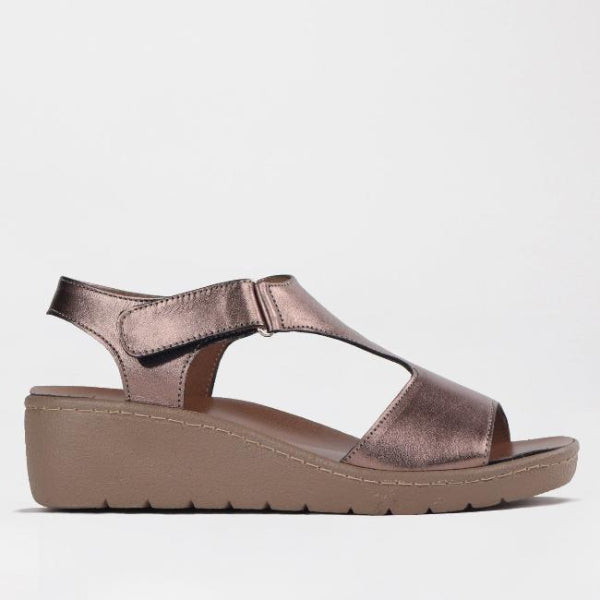 Mary Jane Suede Flat In Brown - 13053
