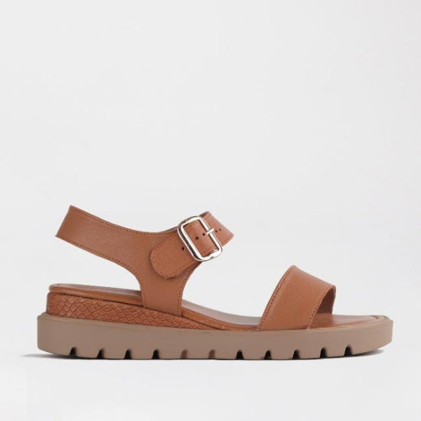 Mary Jane Suede Flat In Brown - 13161