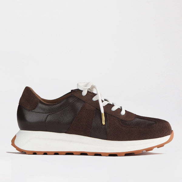 Mary Jane Suede Flat In Brown - 12994