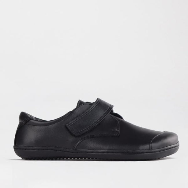 Boys Velcro School Shoe In Black Sizes 34-38 - 7814