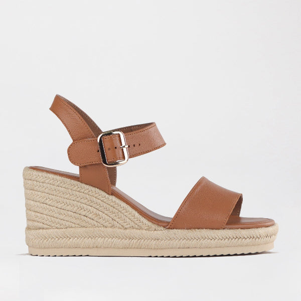 Mary Jane Suede Flat In Brown - 13048