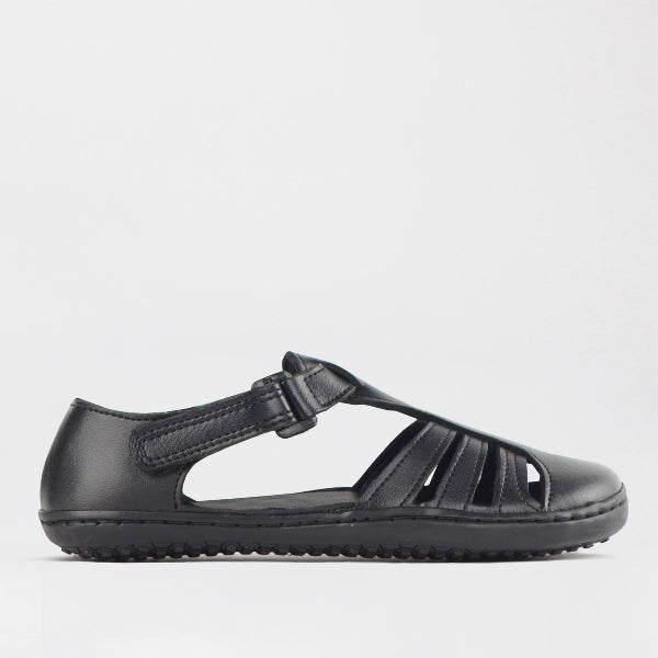 Girls School Sandal In Black Sizes 28 - 35 - 7810