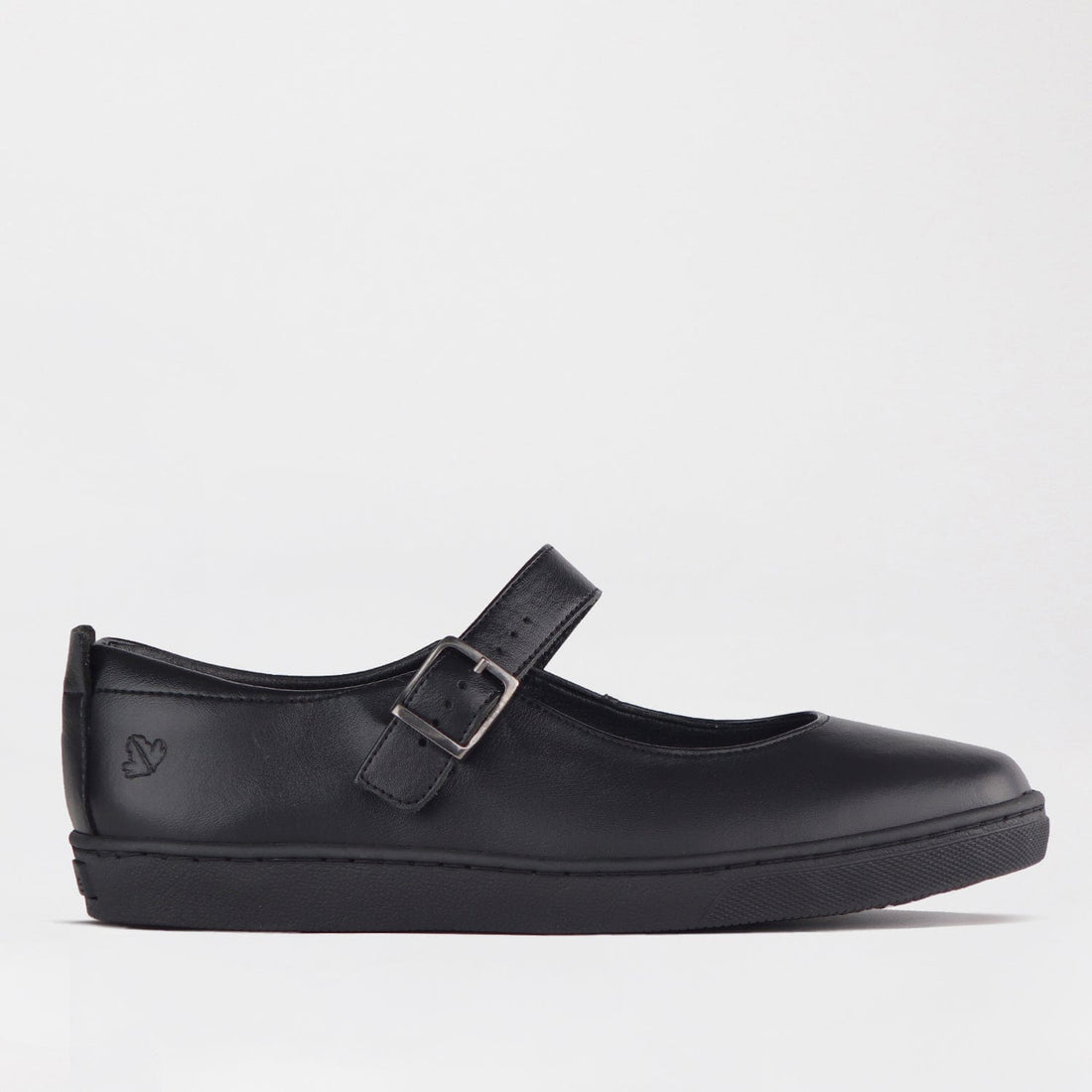 Girls School Shoe With Buckle In Black - 11441