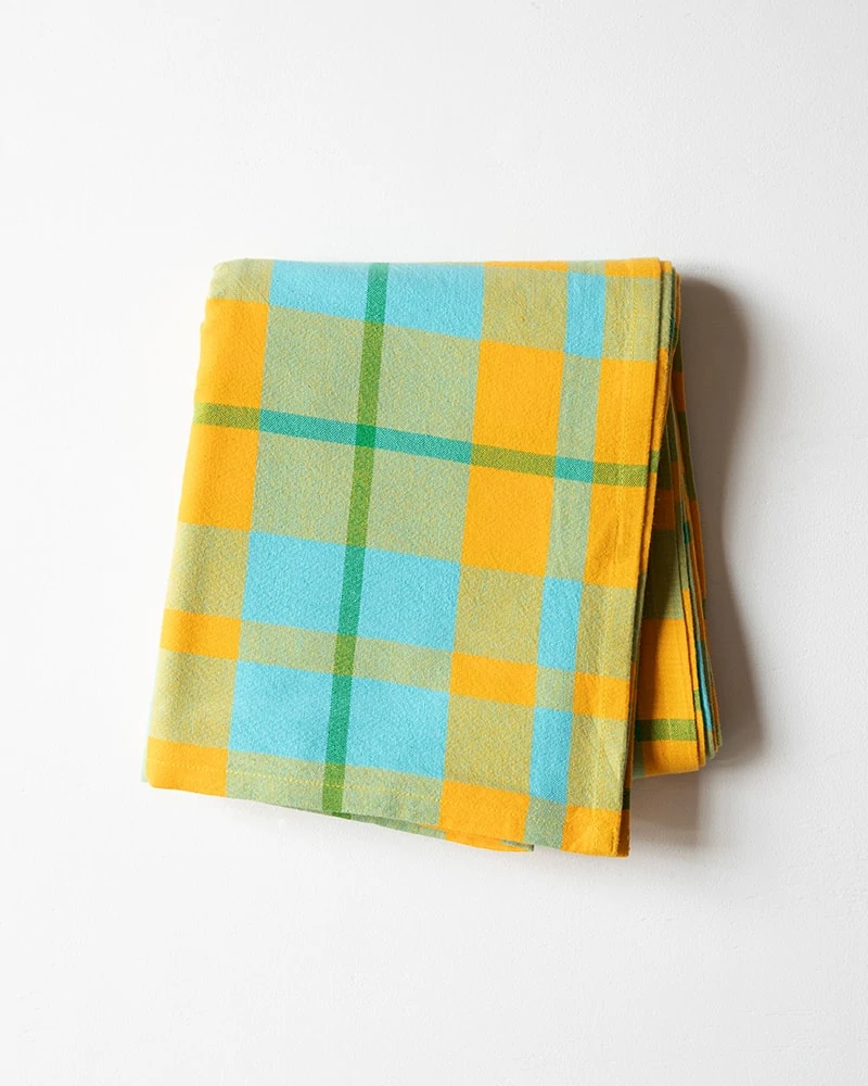 Mungo Caribbean Check Tablecloth Croton Yellow 09972