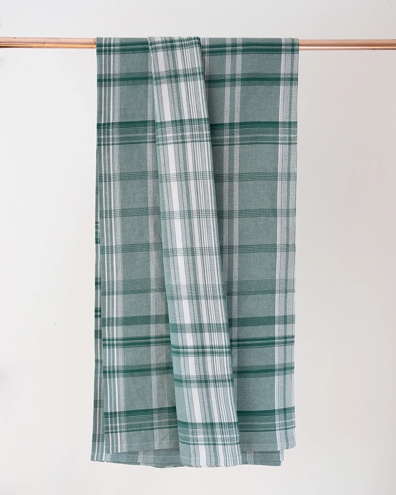 Mungo Crags Check Forest Green Tablecloth 09667